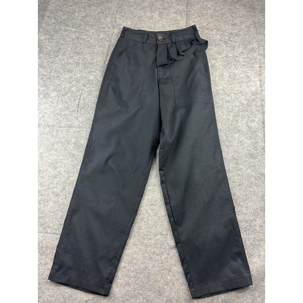 Ginebra Women's 1 Classy Chino Pants Fan Detail Classy Old Money Quiet Luxury